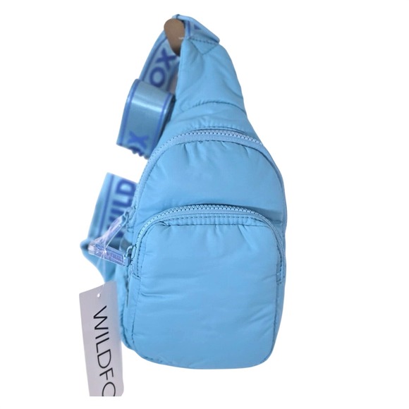 Wildfox Handbags - NWT WILDFOX‎ Baby Blue Parachute Nylon Sling Backpack Bag w/ Web Crossbody Strap